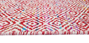 Natural Fibres Mira - Red Multi Modern Hand Woven Wool Hand Woven Floor Rug  - 3
