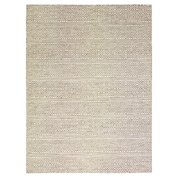  Natural Fibres Mira - Natural  and  Beige Modern Hand Woven Wool Hand Woven Floor Rug  - 1