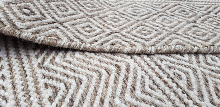  Natural Fibres Mira - Natural  and  Beige Modern Hand Woven Wool Hand Woven Floor Rug  - 5