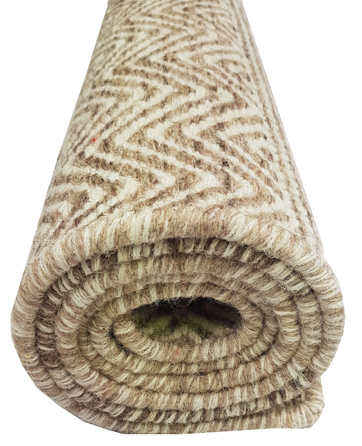  Natural Fibres Mira - Natural  and  Beige Modern Hand Woven Wool Hand Woven Floor Rug  - 6
