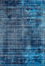  Natural Fibres Hamptons Indigo and White Hand Loomed Wool and Viscose Hand Woven Floor Rug  - 6
