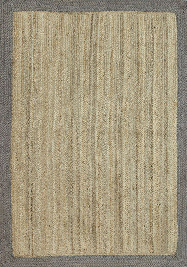  Natural Fibres Hampton Beige Border Jute Hand Woven Floor Rug  - 11