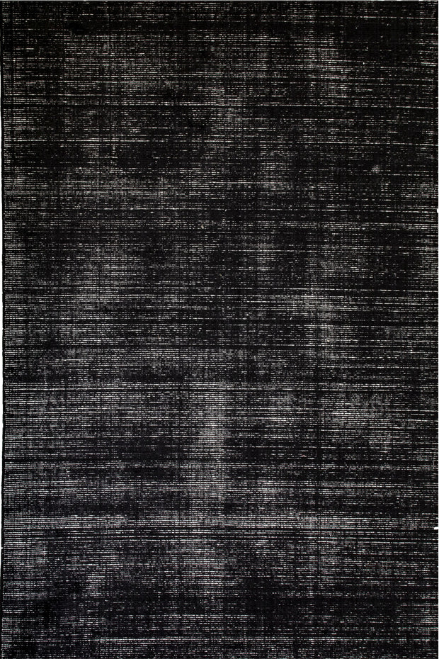  Natural Fibres Hamptons Black and White Hand Loomed Wool and Viscose Hand Woven Floor Rug  - 2