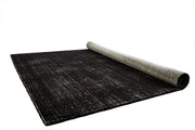 Natural Fibres Hamptons Black and White Hand Loomed Wool and Viscose Hand Woven Floor Rug  - 4