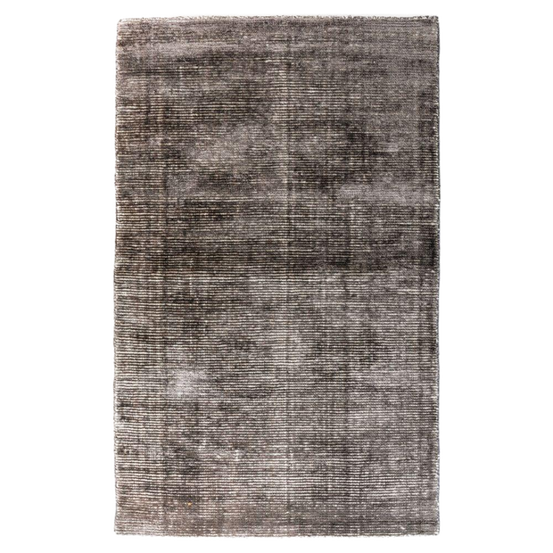  Natural Fibres Coco Grey and WhiteHand Loomed Wool Hand Woven Floor Rug - 1