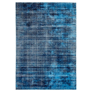  Natural Fibres Hamptons Indigo and White Hand Loomed Wool and Viscose Hand Woven Floor Rug  - 1