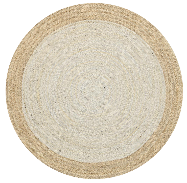  Natural Fibres Hampton Pearl Centre Round Jute Hand Woven Floor Rug - 7
