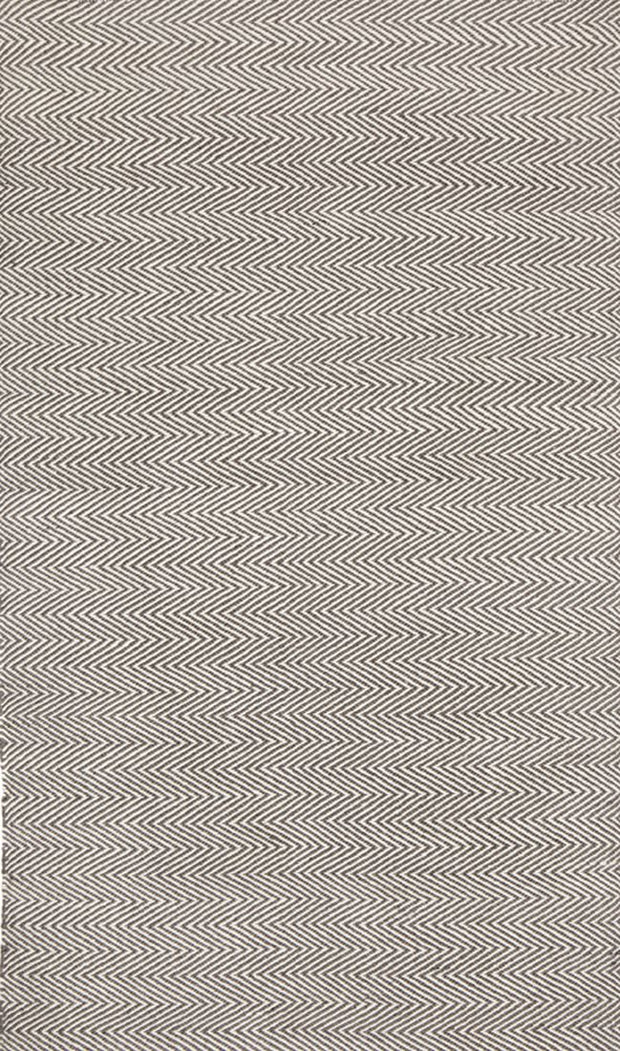  Natural Fibres Herringbone Ash Grey PET Indoor Outdoor Washable Hand Woven Floor Rug  - 4