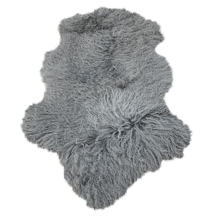  Natural Fibres Sheepskin Mongolian -  Grey  - 1