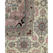  Natural Fibres Silk - Traditional Kashmiri Pure Silk Pile Hand Knotted Luxury Hand Woven Floor Rug  - 6