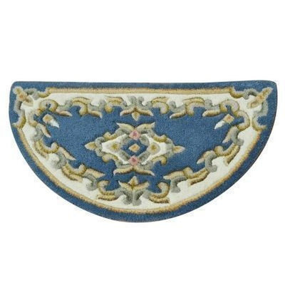  Natural Fibres Jewel Blue - Hand Tufted Wool Doormat Hand Woven Floor Rug  - 1