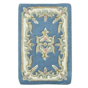  Natural Fibres Jewel Blue - Hand Tufted Wool Doormat Hand Woven Floor Rug  - 3