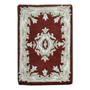  Natural Fibres Jewel Red - Hand Tufted Wool Doormat Hand Woven Floor Rug  - 2