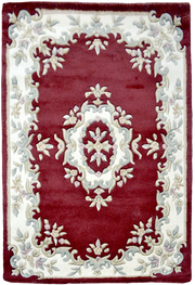  Natural Fibres Jewel Red - Hand Tufted Wool Hand Woven Floor Rug  - 4