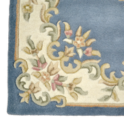  Natural Fibres Jewel Blue - Hand Tufted wool Hand Woven Floor Rug Runner  - 3