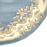  Natural Fibres Jewel Blue - Hand Tufted Wool Doormat Hand Woven Floor Rug  - 2