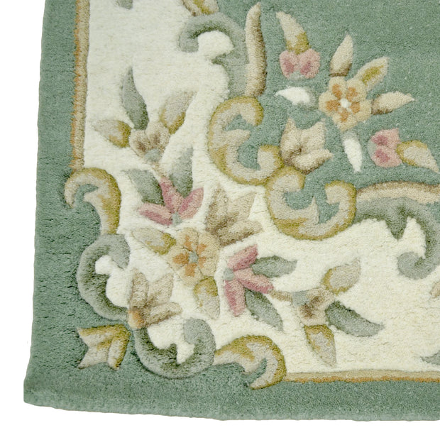  Natural Fibres Jewel Green- Hand Tufted wool Hand Woven Floor Rug  - 5