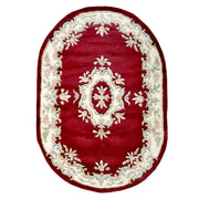  Natural Fibres Jewel Red - Hand Tufted Wool Hand Woven Floor Rug  - 1