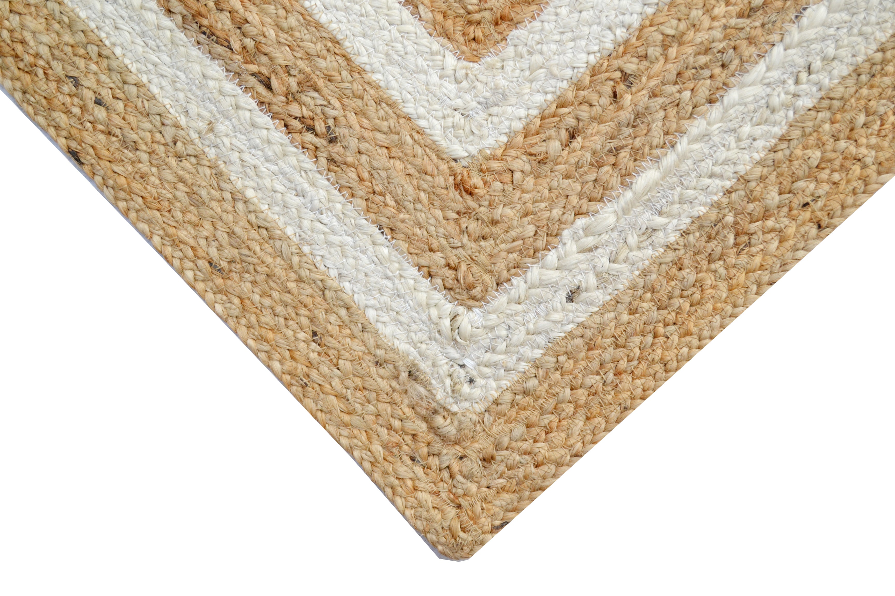 Fiji Rugs Fiji Natural / Ivory Border Eco-Friendly Jute Rug - 3 Sizes