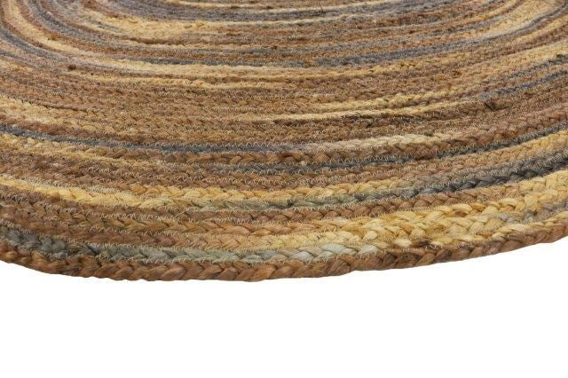  Natural Fibres Jute - Rhonda Kenya Multi Jute Hand Woven Circular Hand Woven Floor Rug  - 3