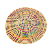  Natural Fibres Jute - Azelia Multi Hand Braided Circle Hand Woven Floor Rug  - 1