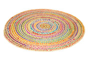  Natural Fibres Jute - Azelia Multi Hand Braided Circle Hand Woven Floor Rug  - 3