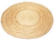  Natural Fibres Jute - Natural Hand Braided Circle Hand Woven Floor Rug  - 2