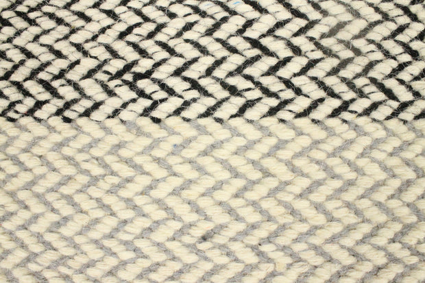  Natural Fibres Kyra Cream - Modern Flat Woven Wool Hand Woven Floor Rug  - 4