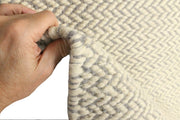  Natural Fibres Kyra Cream - Modern Flat Woven Wool Hand Woven Floor Rug  - 3