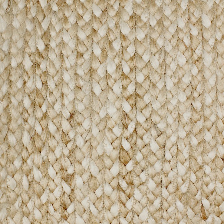  Natural Fibres Jute - Katie Grey and Bleach Hand Braided Hand Woven Floor Rug  - 3