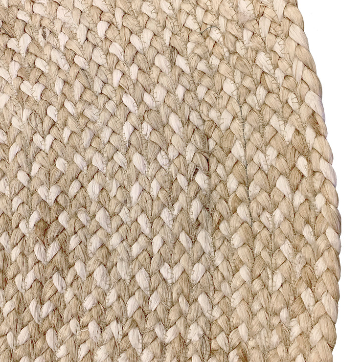  Natural Fibres Jute - Katie Natural and Bleach Hand Braided Circle Hand Woven Floor Rug  - 2