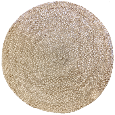 Natural Fibres Jute - Katie Natural and Bleach Hand Braided Circle Hand Woven Floor Rug  - 1