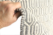  Natural Fibres Lisa Black - Modern Flat Weave 100% Wool Fully Reversible Hand Woven Floor Rug - 2