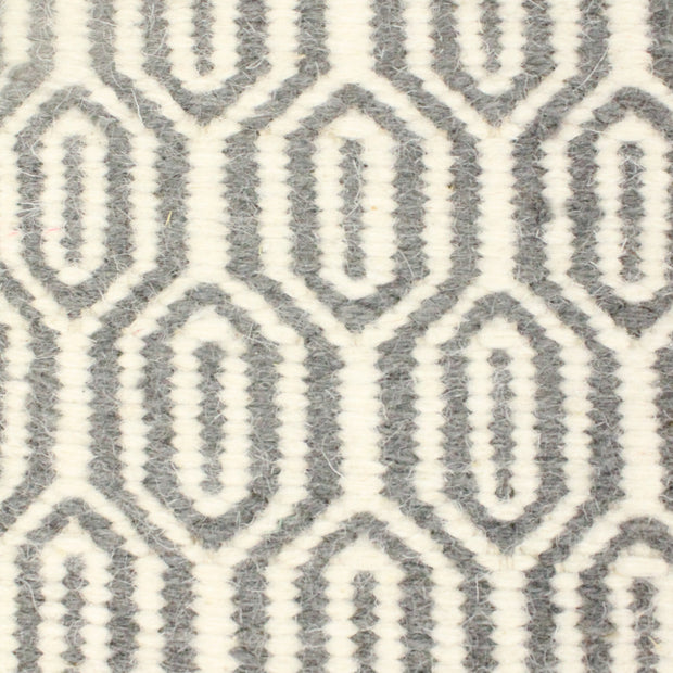  Natural Fibres Lisa Black - Modern Flat Weave 100% Wool Fully Reversible Hand Woven Floor Rug - 3