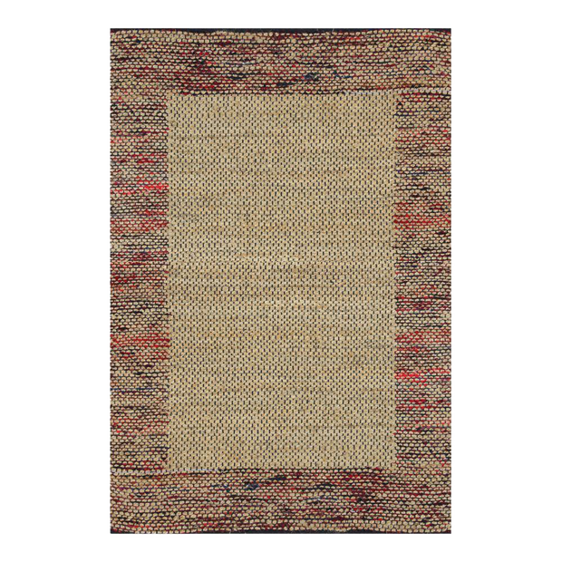  Natural Fibres Mahal Red Hand Woven Jute Hand Woven Floor Rug - 1