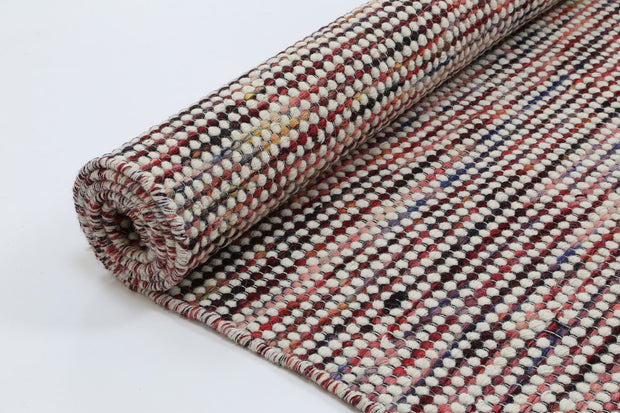  Natural Fibres Scandi Nord Multi Reversible Wool Round Hand Woven Floor Rug  - 6