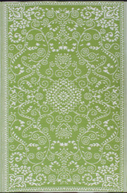  Natural Fibres Murano Lime and Cream  Recycled Plastic Indoor Outdoor Hand Woven Floor Rug  - 4