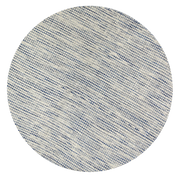  Natural Fibres Scandi Blue Reversible Wool Round Hand Woven Floor Rug  - 6