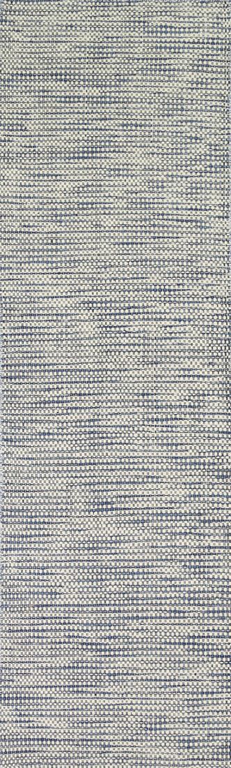  Natural Fibres Scandi Blue Reversible Wool Hand Woven Floor Rug Runner  - 8