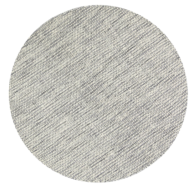  Natural Fibres Scandi Grey Reversible Wool Round Hand Woven Floor Rug  - 6