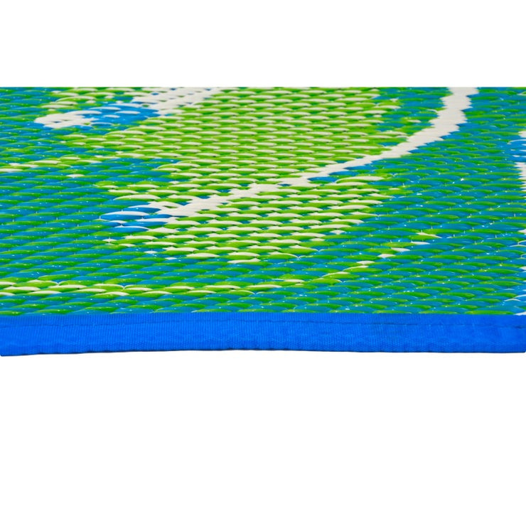  Natural Fibres Chatai Green Recycled Plastic Indoor Outdoor Hand Woven Floor Rug  - 5