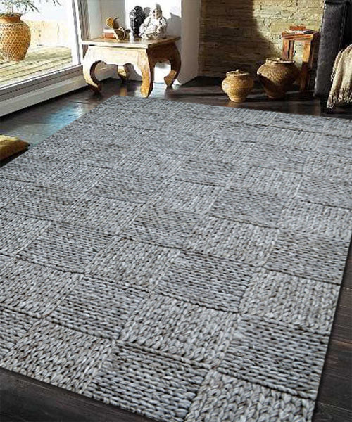  Natural Fibres Ottowa Ash Grey - Modern Hand Knotted Wool Hand Woven Floor Rug  - 4