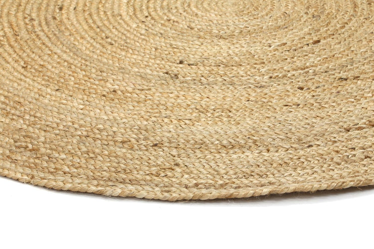  Natural Fibres Classic Natural Hand Woven Jute Round Hand Woven Floor Rug - 3