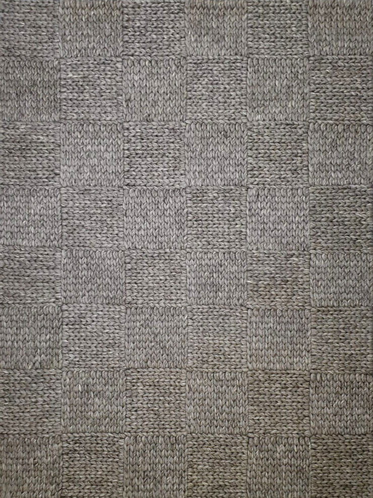  Natural Fibres Ottowa Ash Grey - Modern Hand Knotted Wool Hand Woven Floor Rug  - 8