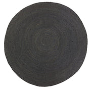  Natural Fibres Jute - Bindi Black Natural Jute Hand Woven Circular Hand Woven Floor Rug  - 2