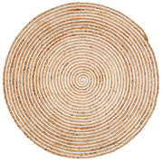  Natural Fibres Jute - Plumeria Hand Braided Round Hand Woven Floor Rug  - 1