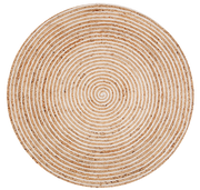  Natural Fibres Jute - Plumeria Hand Braided Round Hand Woven Floor Rug  - 4