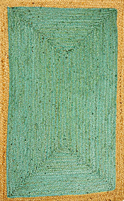  Natural Fibres Jute - Phoenix Sea Green Handwoven Hand Woven Floor Rug  - 3