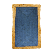  Natural Fibres Jute - Phoenix Blue Handwoven Hand Woven Floor Rug  - 1