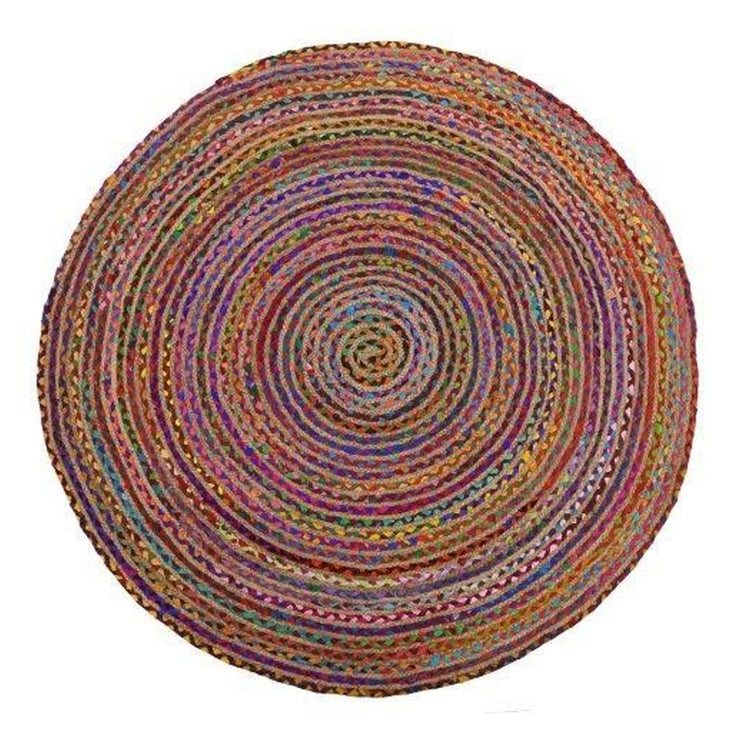  Natural Fibres Jute - Rhonda Rangoon Multi Jute Hand Woven Circular Hand Woven Floor Rug  - 1